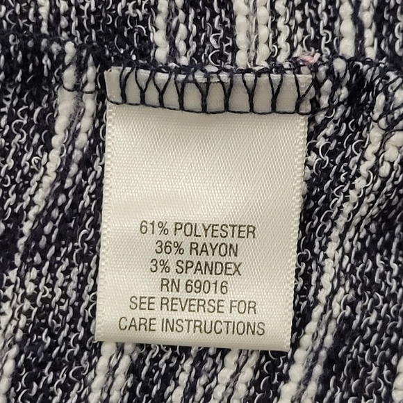 Studio Works Women's blue/white marled cardigan size Large - Picture 7 of 9